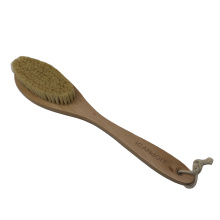 Customized Wooden Handle with Polyester Belt Sisal Hemp Body Brush Long Handle Wooden Bath Brush